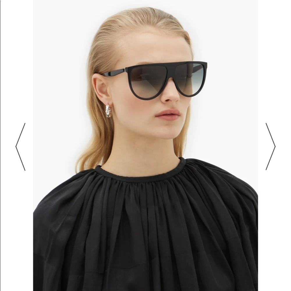 Celine Oversized Flat-top Acetate Sunglasses